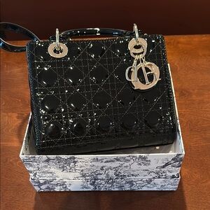 Black Patent Leather Handbag